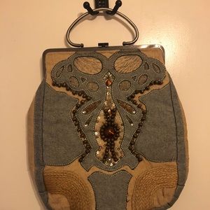 Large Boho Denim Handbag/Shoulderbag